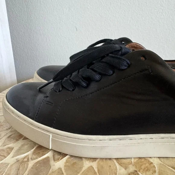 Frye Ivy Black Lace up Leather Sneakers size 9.5M - Picture 6 of 10